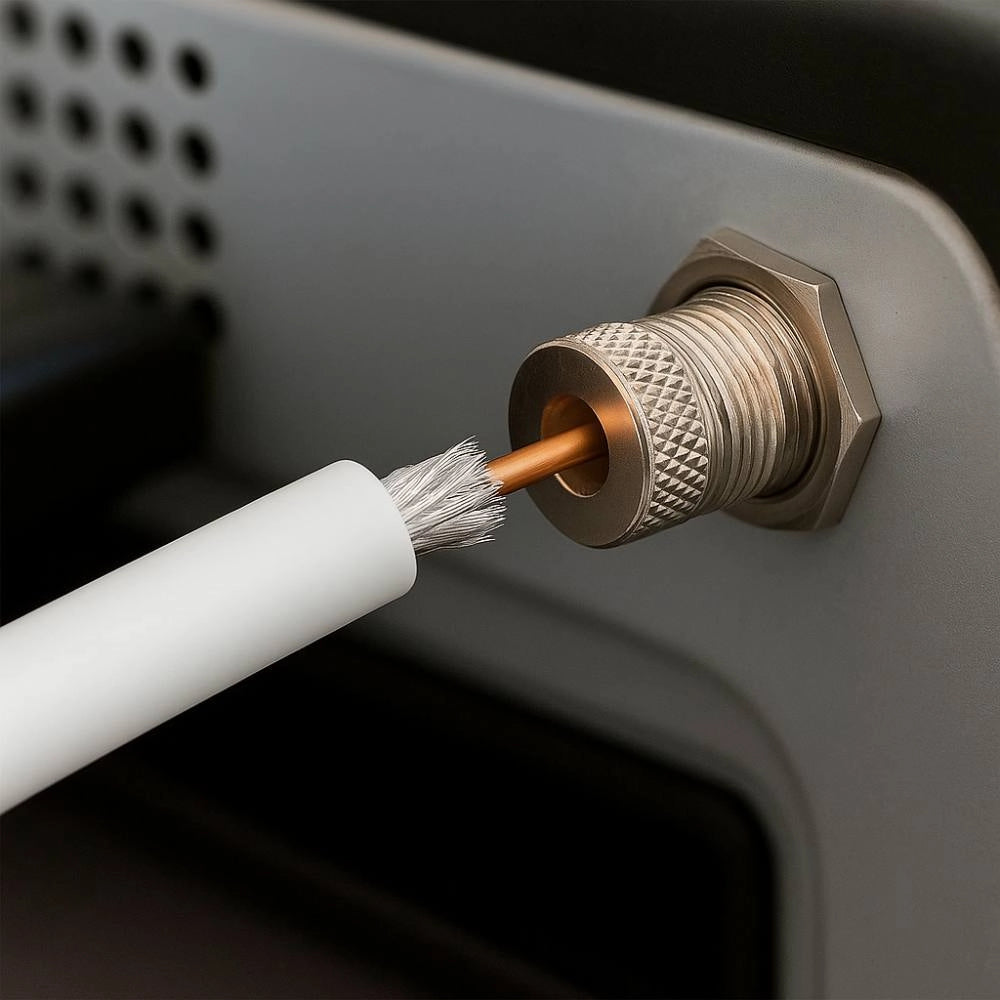 Bobina cavo tv Ø5 mm in rame puro 75 ohm da 25 metri per interni protetti