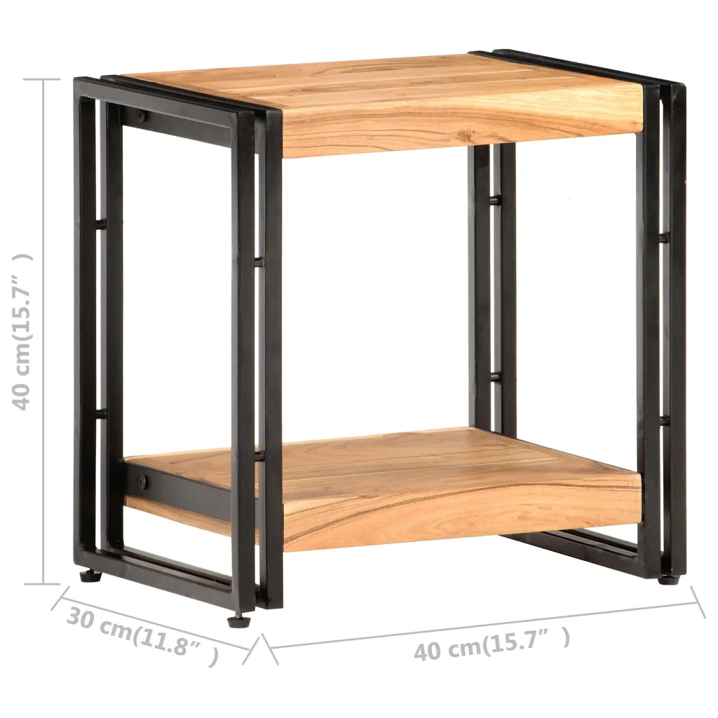 Tavolino Laterale 40x30x40 cm in Legno Massello di Acacia 320683