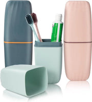 Set di 3 contenitori per bocchetta da dentifricio portatili - Ospite portatile per bocchetta da dentifricio per viaggi - Adatto per campeggio, viaggi e escursioni - Set di 3 pezzi.