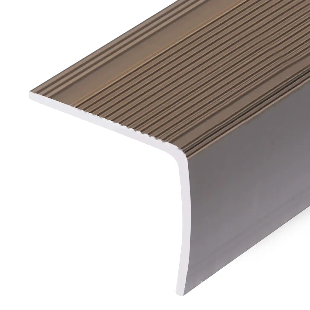 Profili a L per Gradini 15 pz in Alluminio 90 cm Marrone CFW3313546