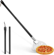 Spiedatrice pizza in acciaio inossidabile - spatola rotonda con manico rimovibile - ideale per pizza, pane e dolci - facile da pulire - 20,3 x 28,3 x 110 cm