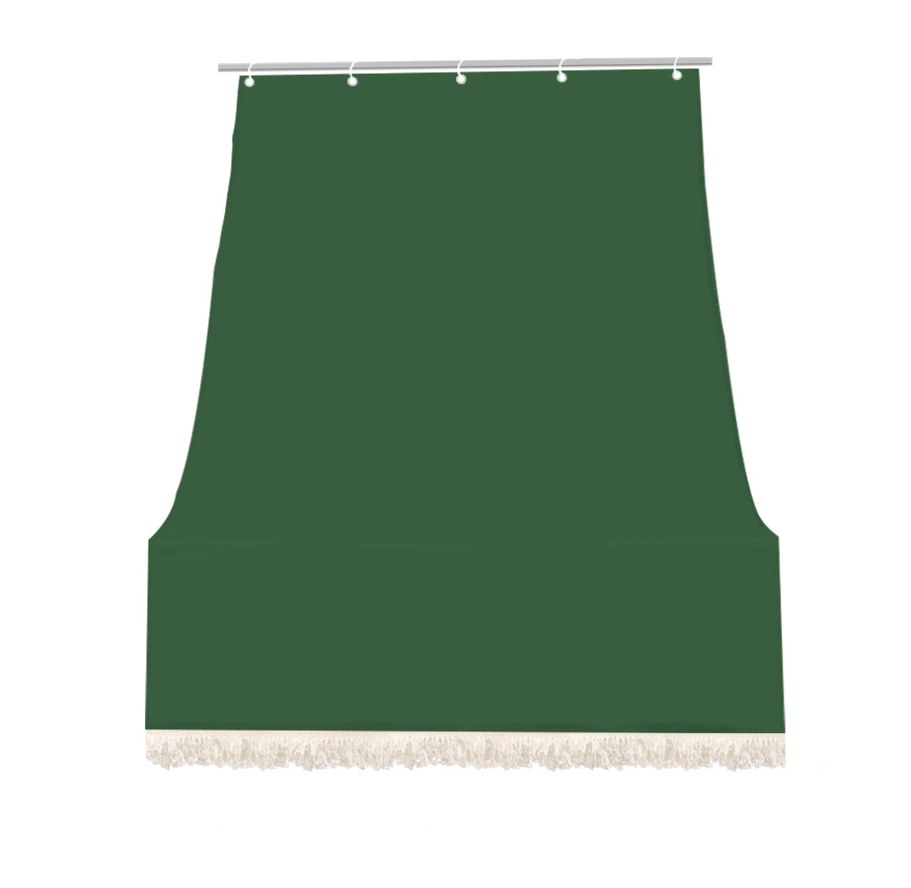 Tenda da sole tessuto resistente per balcone con anelli lavabile a caduta - Verde - 140x300 cm