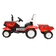 Trattore elettrico con rimorchio e batteria per bambini, giocattolo 3-6 anni Hello Baby