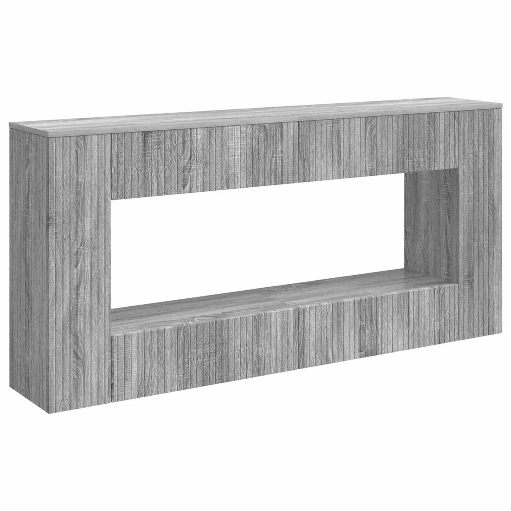 Tavolo consolle Rigato Sonoma grigia 155 x 29 x 74 cm 899892