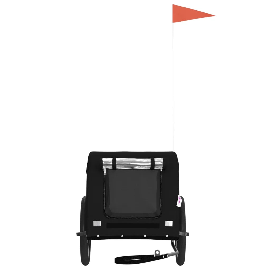 Rimorchio da Bici per Animali Nero Oxford e Ferro CFW6521326