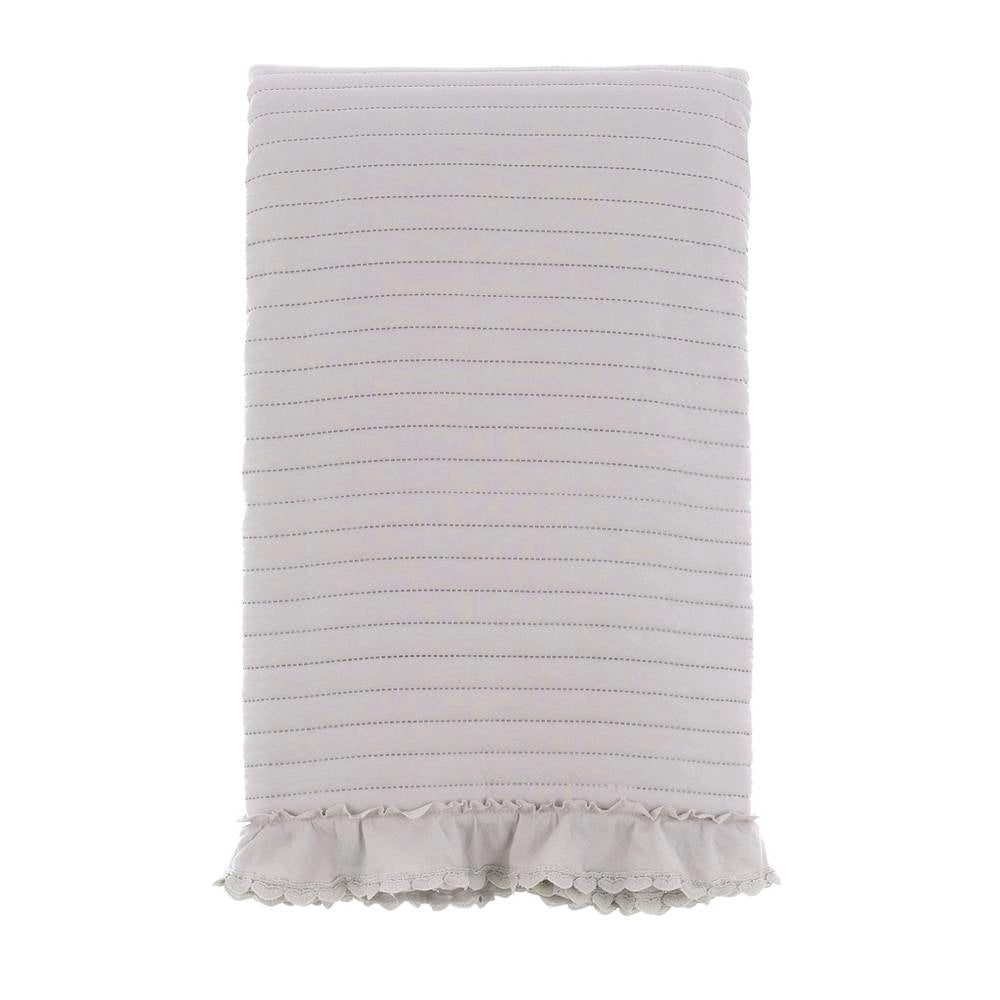 Trapunta 1 Piazza con Gale in Pizzo a Cuori Shabby Chic Blanc Mariclò