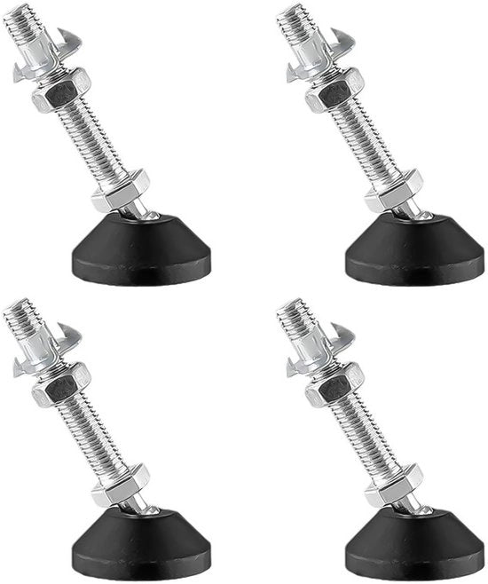Set di livellatori universali 4 pezzi - Livellatori per mobili con superficie antiscivolo - Livellatori per macchinari pesanti - Livellatori con piedi in nylon universali - Capacità di carico 60 kg