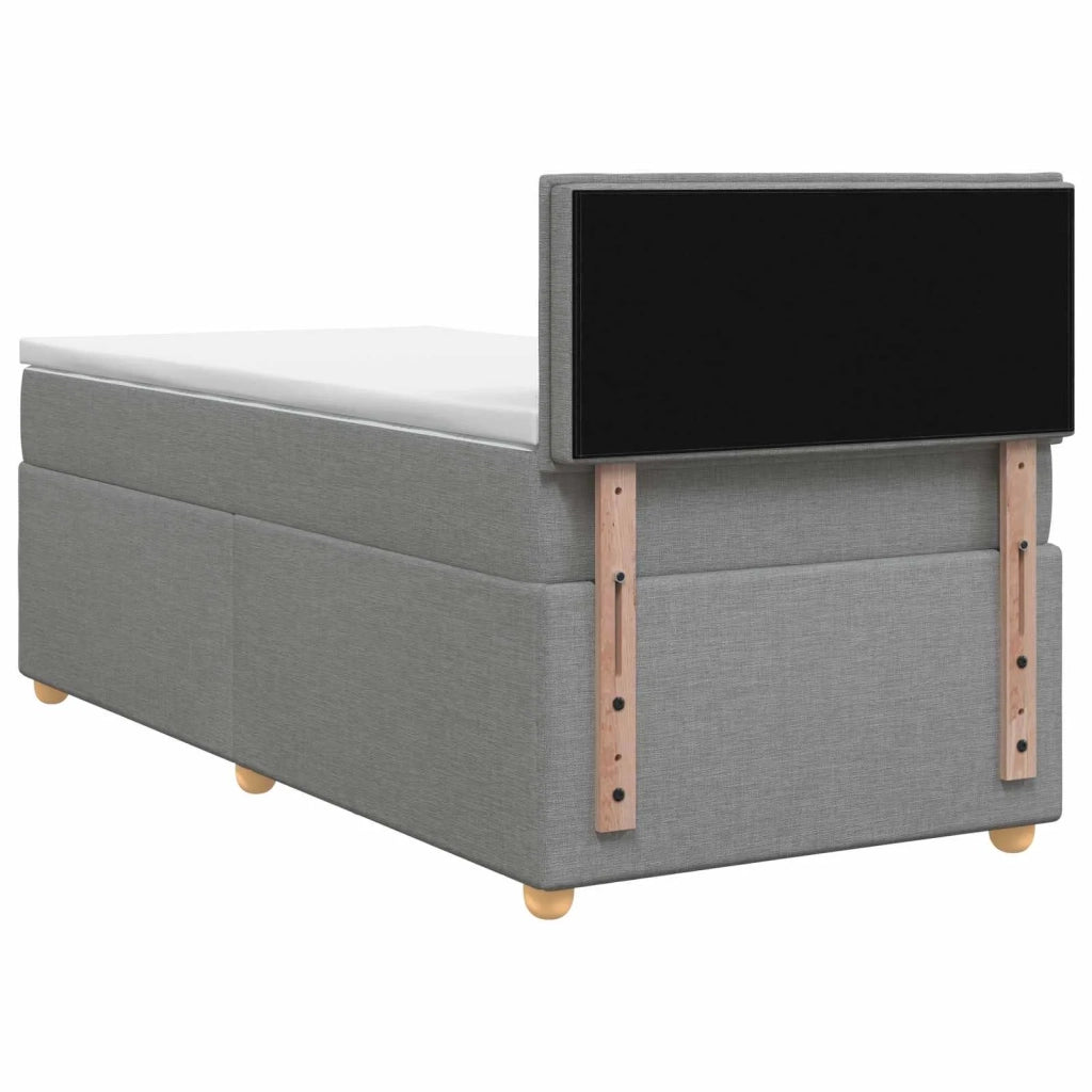 Letto box spring con materasso Grigio Chiaro 90 x 190 cm 3451049