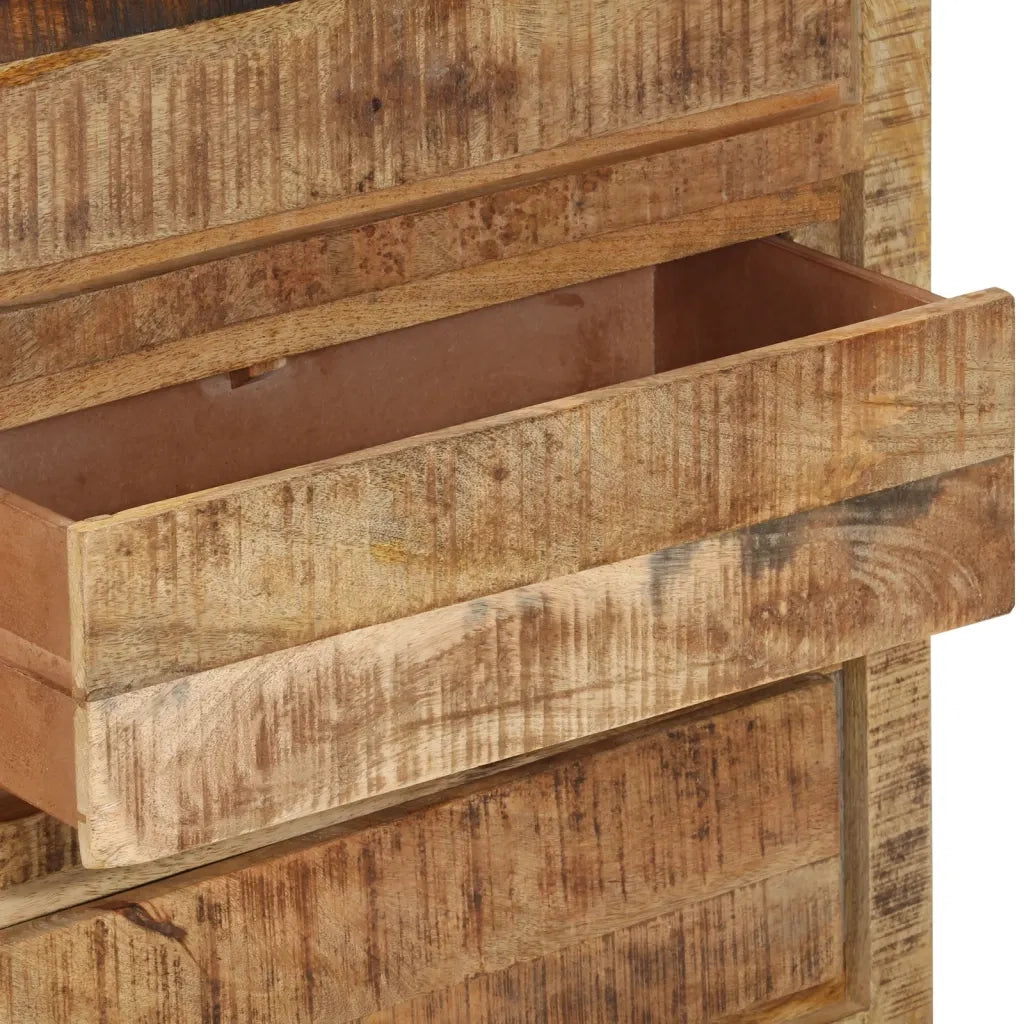 Cassettiera 60x33x75 cm in Legno Massello di Mango