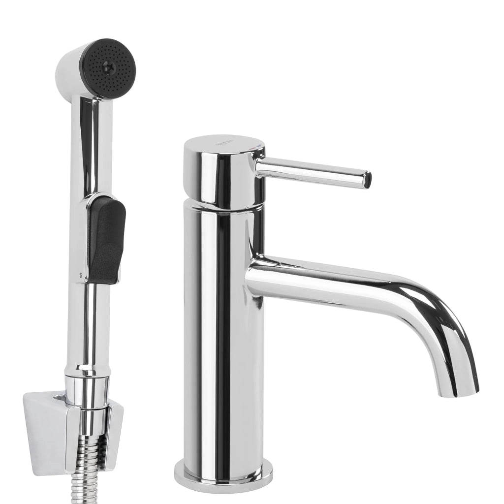 Miscelatore Lavabo Con Bidetta Rea Lungo Chrome