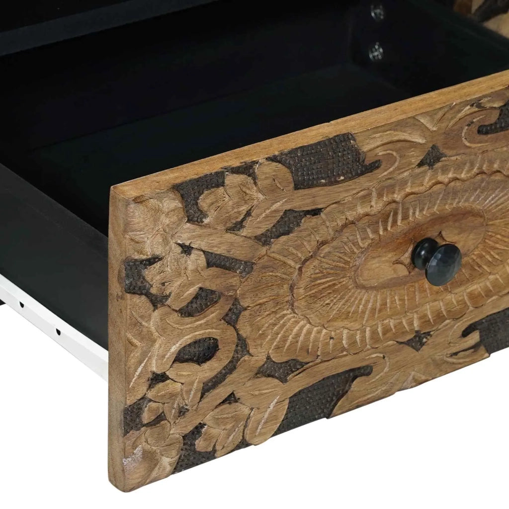 Mobile TV-Credenza per TV Marrone 105 x 33,5 x 46 cm Legno di mango massello 967388