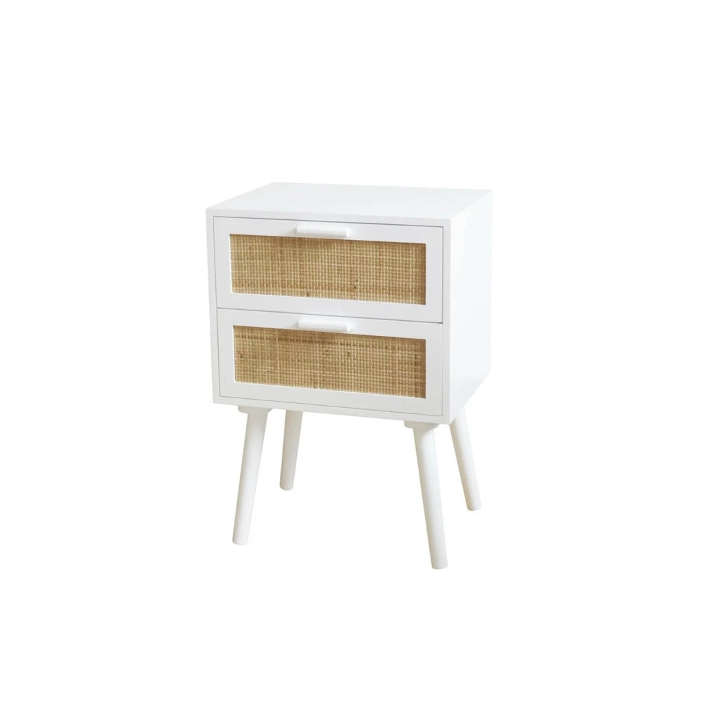 LÚZETE - TAVOLINO 2 CASSETTI BIANCO LEIF