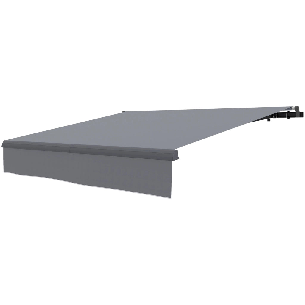 Tenda da giardino retrattile manuale ¨C zephmum ¨C grigio 295x200 cm