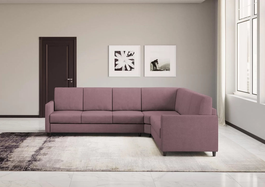 Divano karay 3 posti (tre sedute da 60cm)+ angolo + divano 2 posti medio (due sedute da 70cm) misure esterne l.281x241 | prugna - Mobili 2G