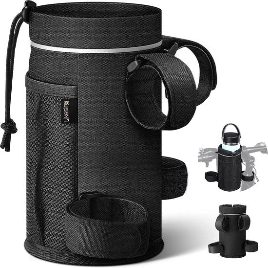 Porta acqua bicicletta senza viti, 12-24oz, con rete filtrante.