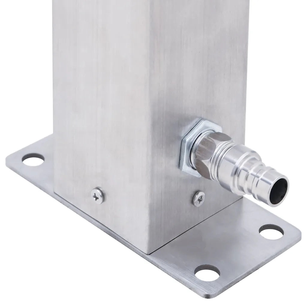 Colonna d'Acqua da Giardino 40 cm Acciaio Inox Quadrato 364496