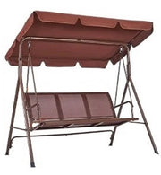Sedia Oscillante per Terrazza Esterna - Ombrellone Regolabile - Struttura in Acciaio Robusta - Sedile Comfortevole - Adatto per 3 Persone