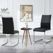 Sedia da pranzo nera in metallo con schienale ergonomico imbottito