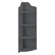 Mensola angolare per mobile da bagno con 4 ripiani in legno composito 90 x 28 x 28 cm grigio scuro 03_0005174