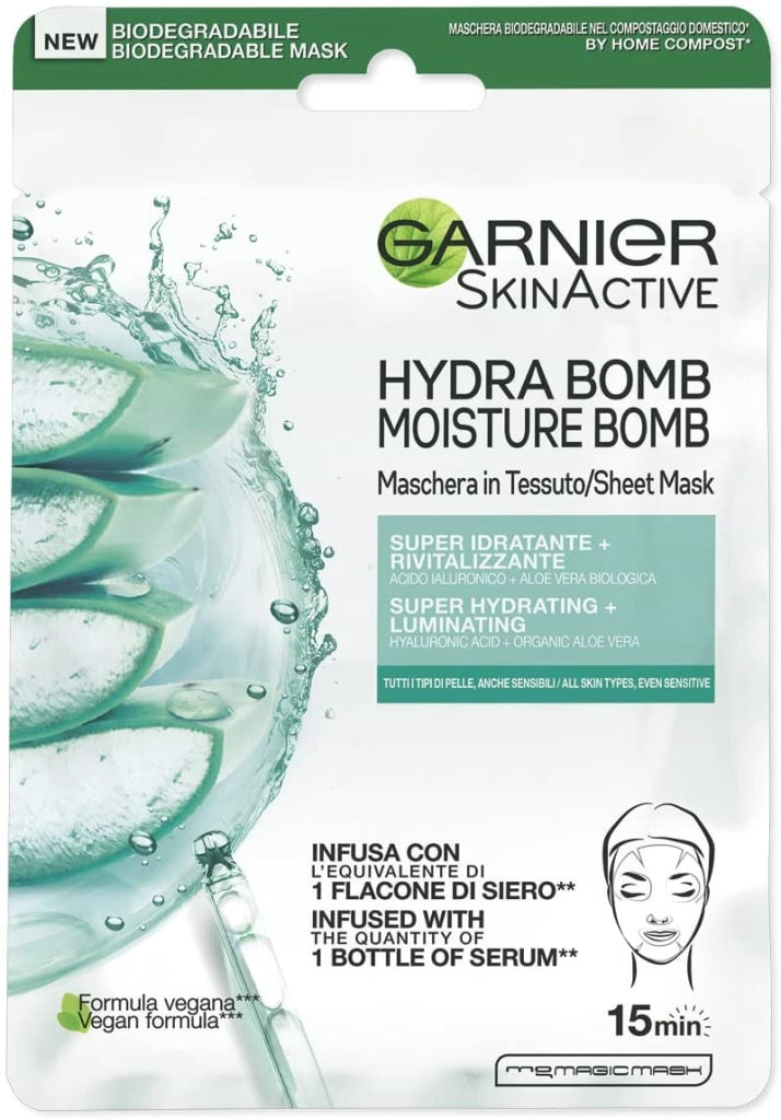 GARNIER SKIN ACTIVE MASCHERA IN TESSUTO ALL' ALOE IDRATANTRE E RIVITALIZZANTE