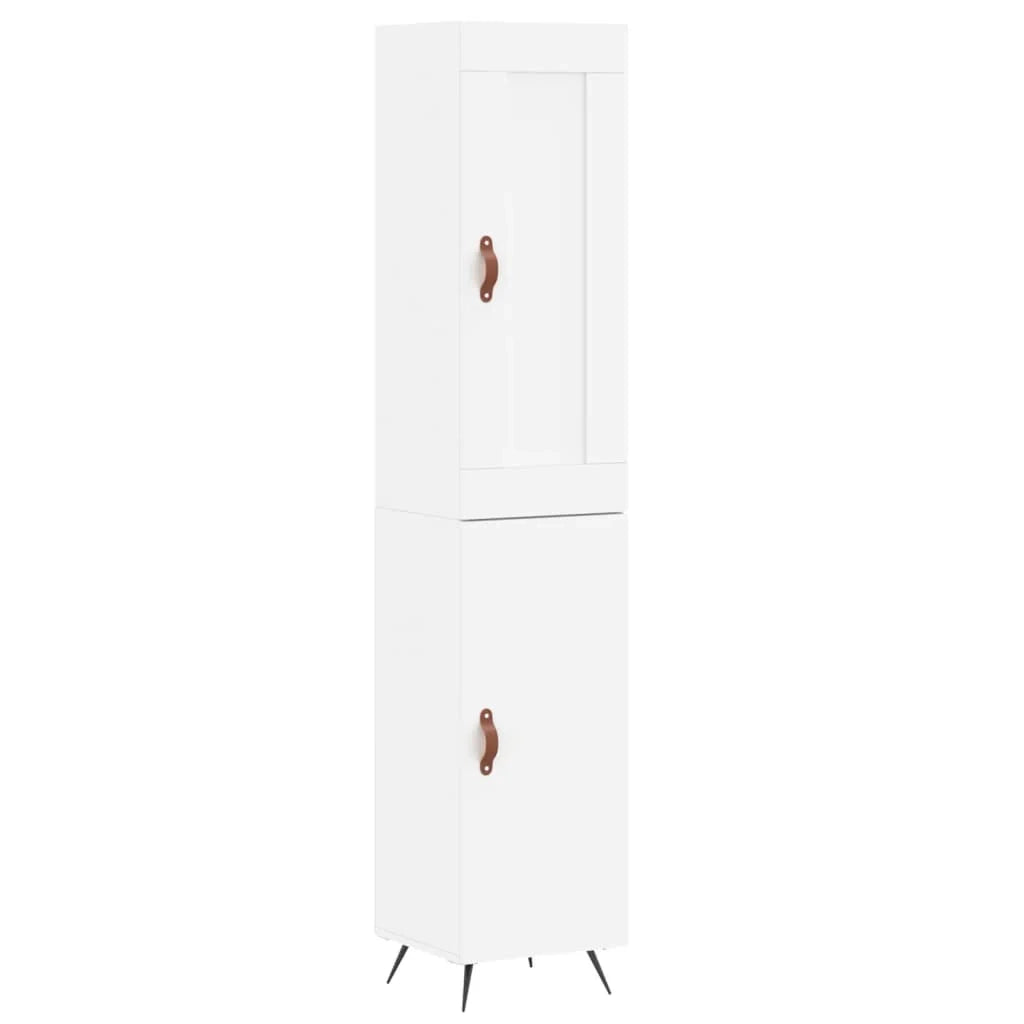 Buffet credenza cassettiera armadio mobile contenitore organizer cucina soggiorno salotto alto 34,5 x 34 x 180 cm legno ingegnerizzato bianco 02_0032306
