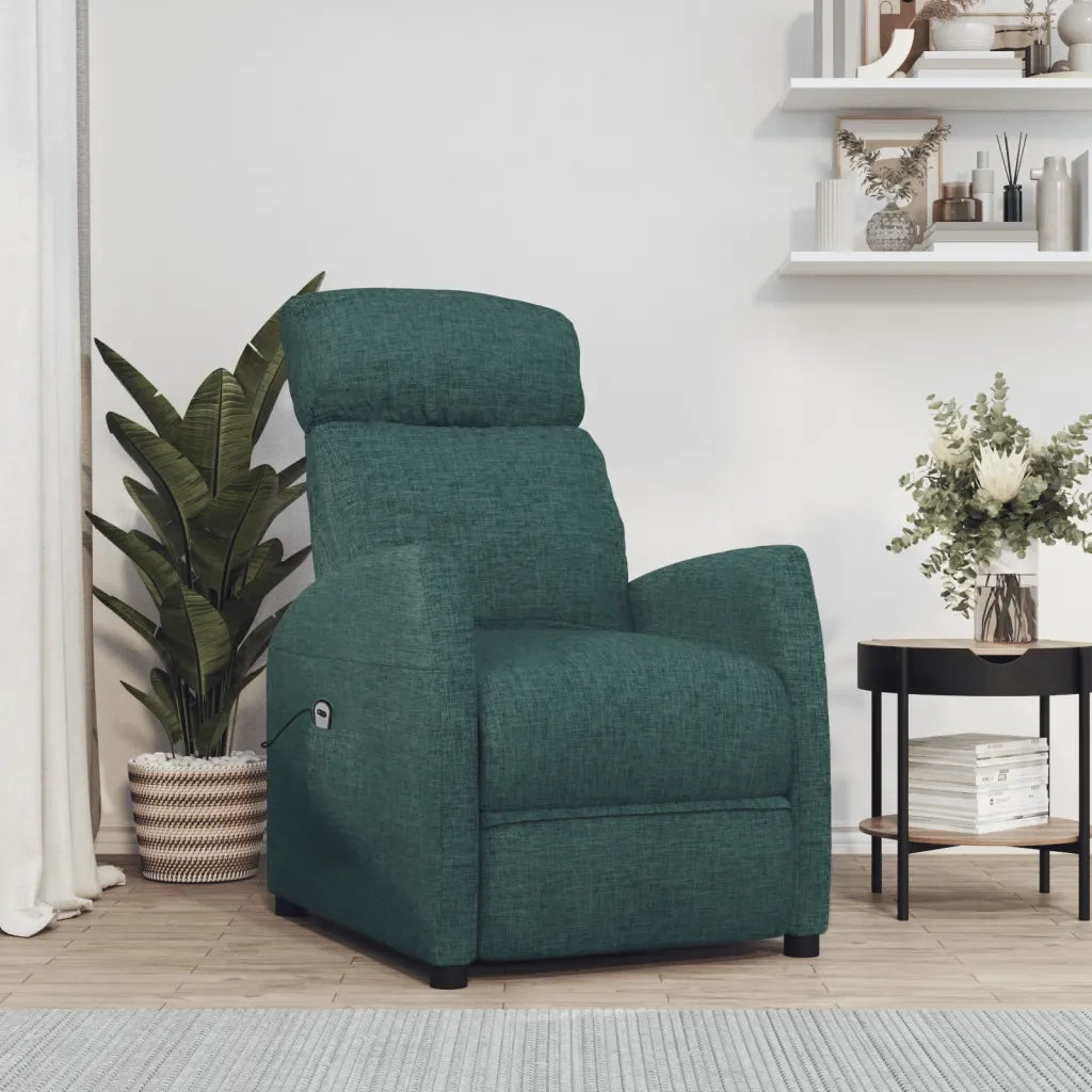 Poltrona Alzapersona Verde Scuro Tessuto 329611