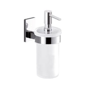 Dosasapone con erogatore in plastica cromato da muro in acciaio inox e Cromall 7881 Gedy serie MAINE