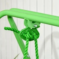 Altalena per Bambini 6-36 Mesi da Giardino e Salotto in Acciaio e PE, 122x146x122 cm, Verde