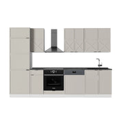Cucina componibile Fame-Line GrigioBeige/Bianco 300 cm, PL Antracite Vicco