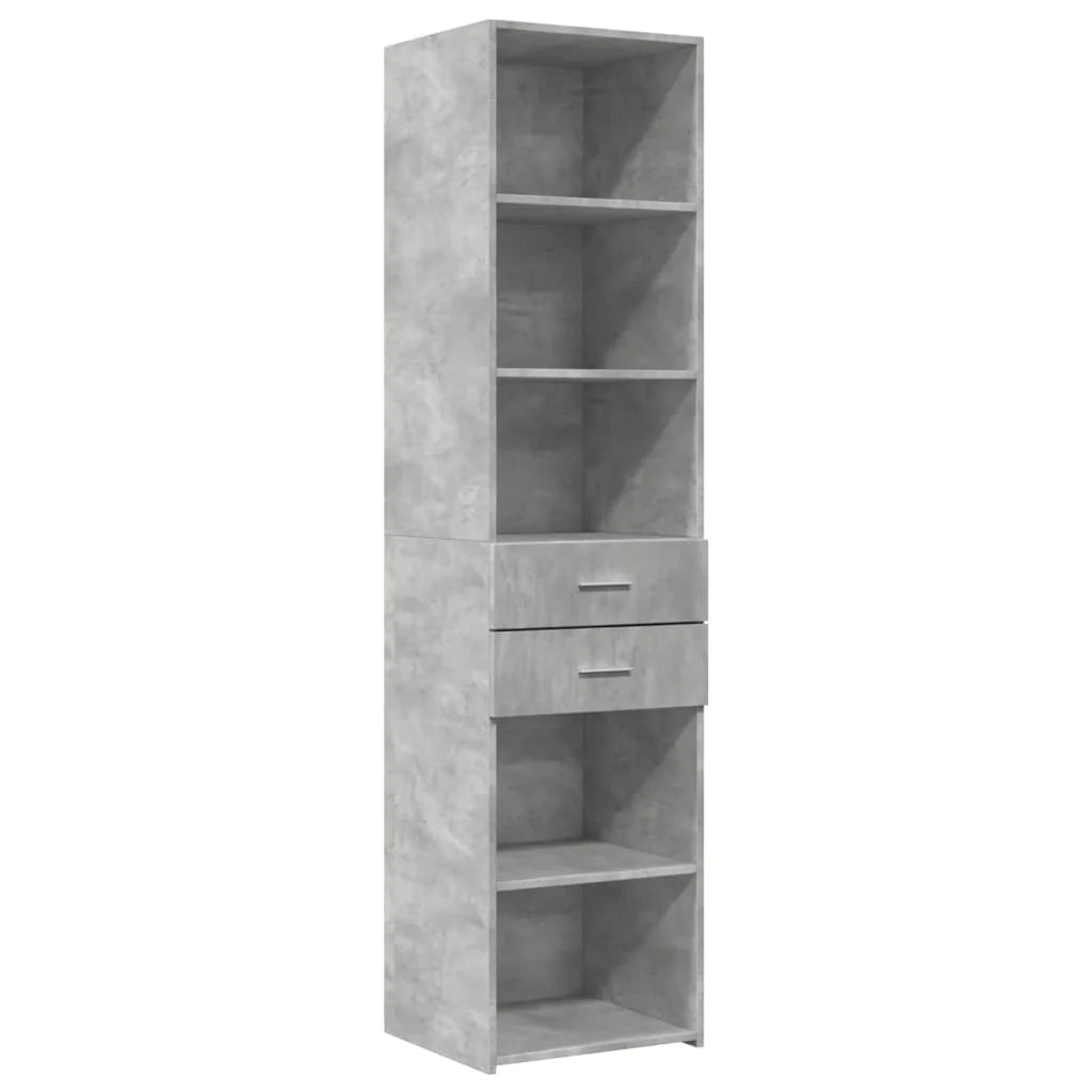 Buffet credenza cassettiera mobiletto mobile contenitore organizer cucina soggiorno salotto alto 45 x 42,5 x 185 cm legno ingegnerizzato grigio 02_0034445