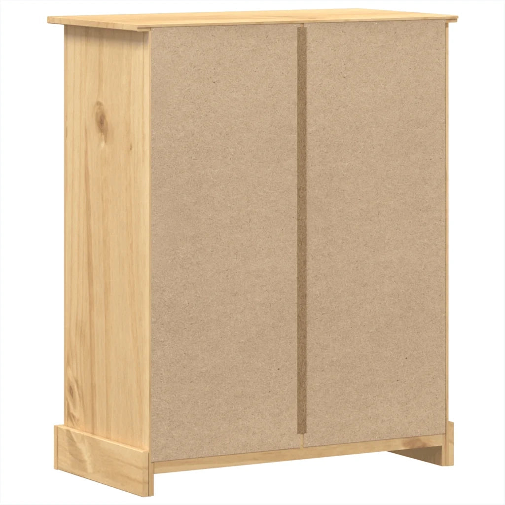 Cassettiera Corona 92x48x114 cm in Legno Massello di Pino 4005675