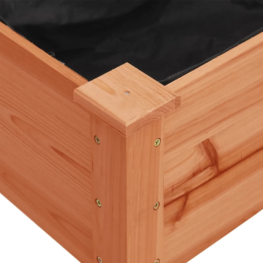 Fioriera | Cassetta per fiori | Vaso con Fodera Marrone 203x53x76cm Legno Massello di Abete