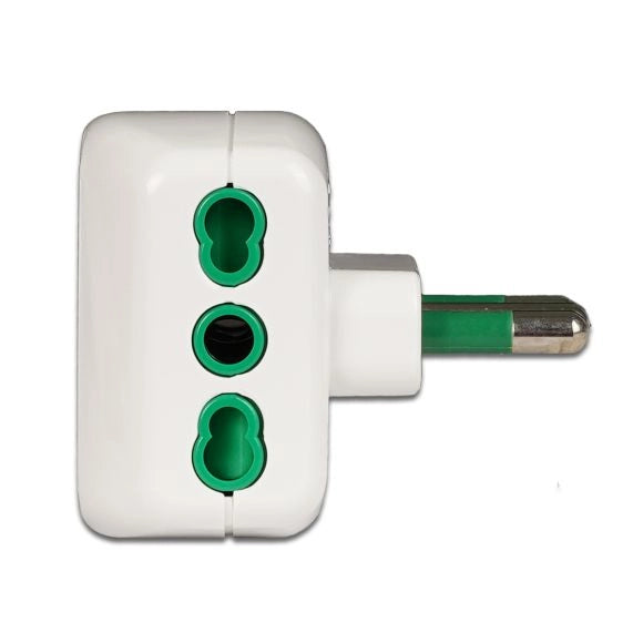 Adattatore Triplo 2 Poli + Terra 16A Bianco 82180 Fanton 5 Pezzi
