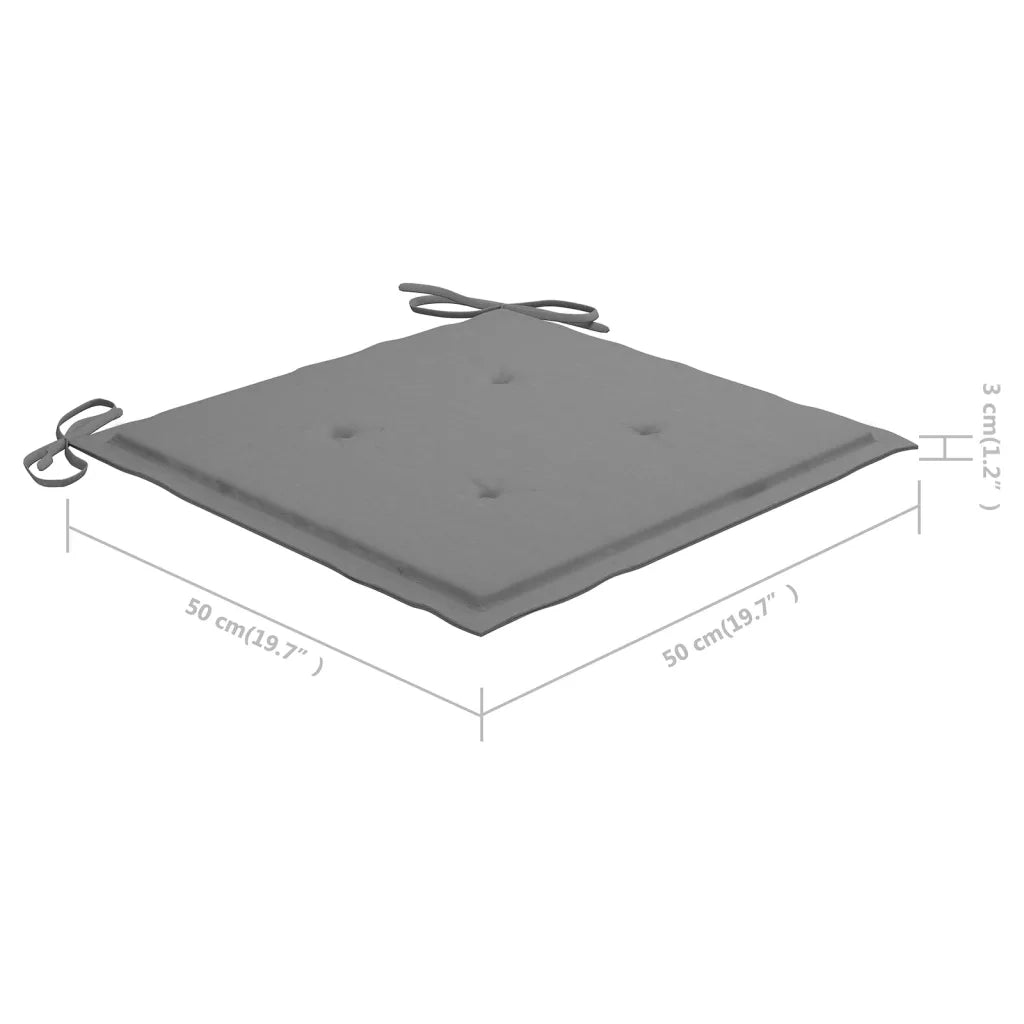 Sedie da Giardino con Cuscini 8 pz in Legno Massello di Acacia 3078167