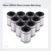 Lineari Lagers a Rulli 10 Pezzi - 12mm a Rulli a Sfera - Doppia Sfere - Adatto per Stampanti 3D - Alta Durata - Materiale di Alta Qualità - Rullo a Sfera