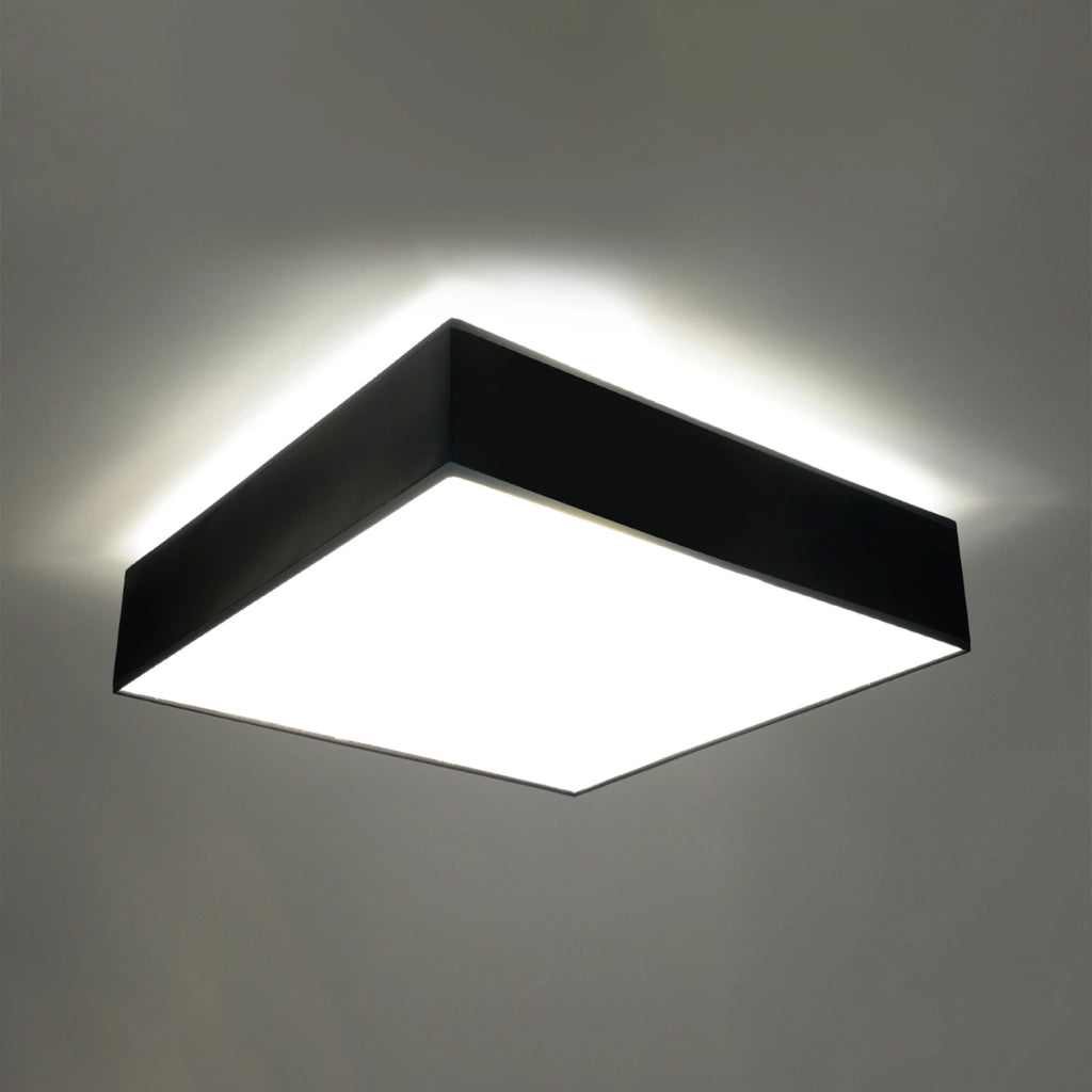 Plafoniera quadrata nera 55 cm ANUBIS 4xE27 PureLume