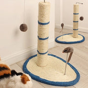 Trade Shop - Tiragraffi Per Gatti Corda Con Pallina Topolino Albero Sisal Gatto Tira Graffi -