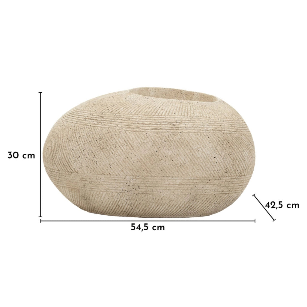 Vaso Decorativo VKH1045, Grigio, Poliresina, 54,5x42,5x30 cm