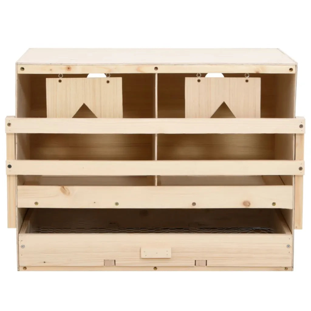 Casetta Cova per Galline 2 Scomparti 63x40x45 cm Legno di Pino 170652