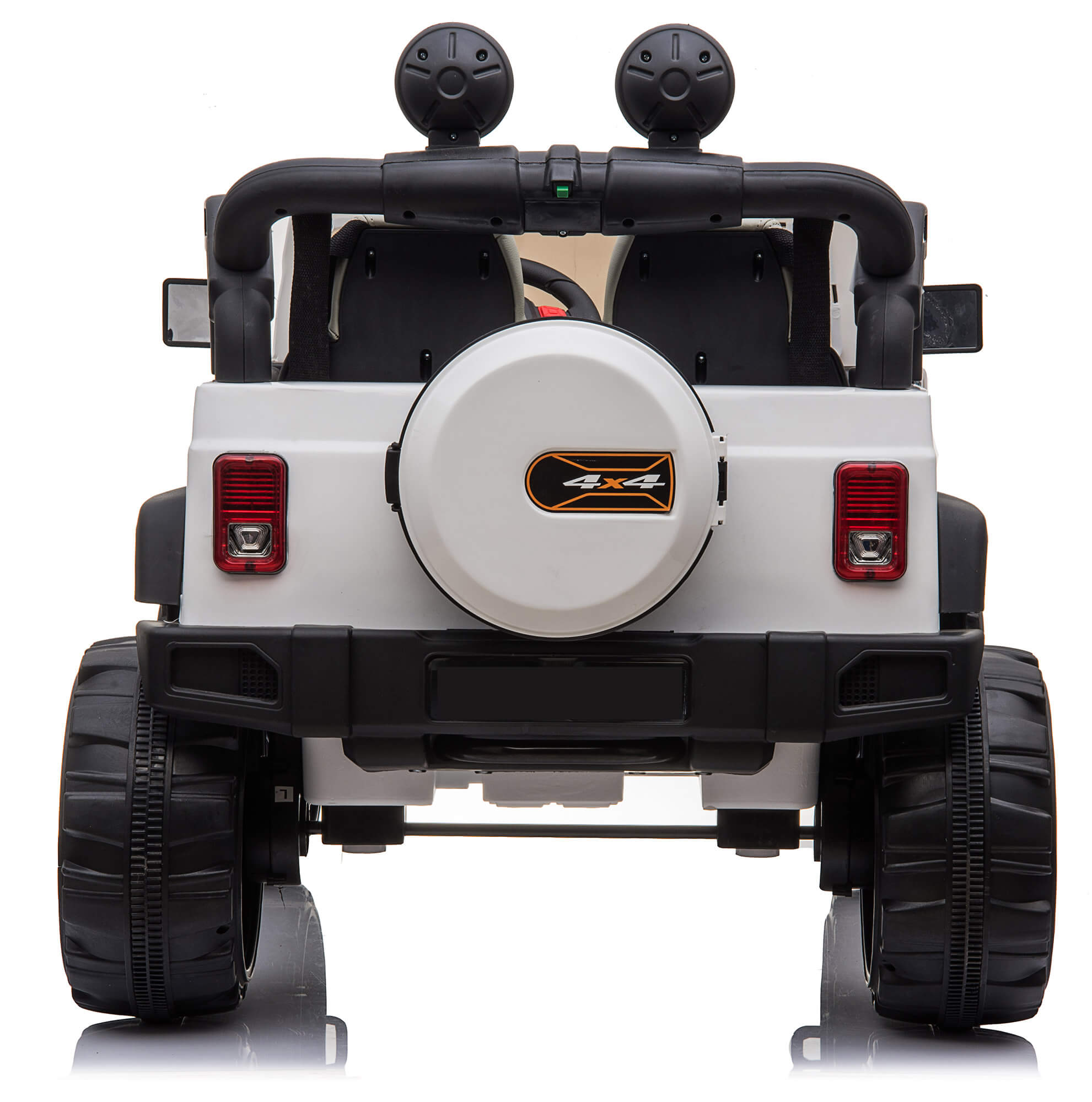 Macchina Elettrica per Bambini 2 Posti Maxi Fuoristrada 12V Happy Kids Bianca