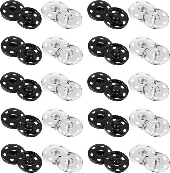 Set di Viti 20 pezzi - 25 mm Viti - Nero/Argento - Viti Metalliche - Per Abbigliamento/Tessuti - Finitura Robusta - Viti per Abbigliamento

 Specifiche tecniche:
 - 20 pezzi
 - 25 mm
 - Nero e Argento
 - Material: Metallo
 - Tipo di viti: Drukknopen