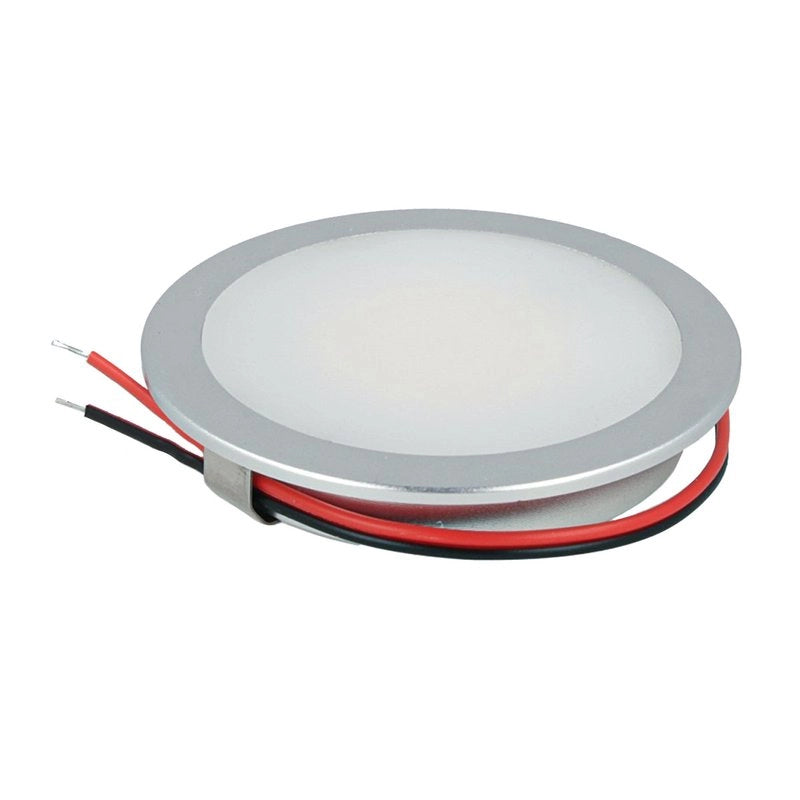 Mini Faretto Led Da Incasso Rotondo 5W AC/DC 12V DC 24V Bianco Caldo Foro 60mm Colore Alluminio Satinato