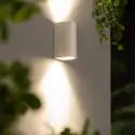 APPLIQUE LAMPADA DA PARETE A MURO GU10 LED PER INTERNO ESTERNO MODERNO FARETTO BIANCO