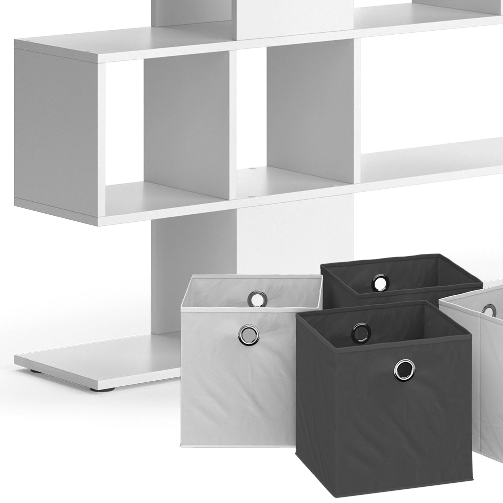 Vicco Divisorio per ambienti Bianco 124.4 x 113 cm con 4 scatole pieghevoli
