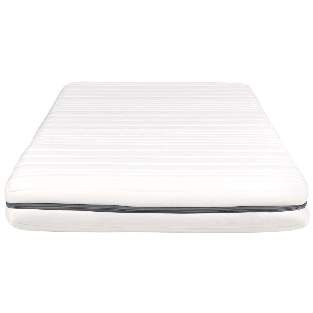 Materasso in schiuma bianco 90 x 200 cm Tessuto poliestere sfoderabile con cerniera EU Misura singola Medium Firm H2