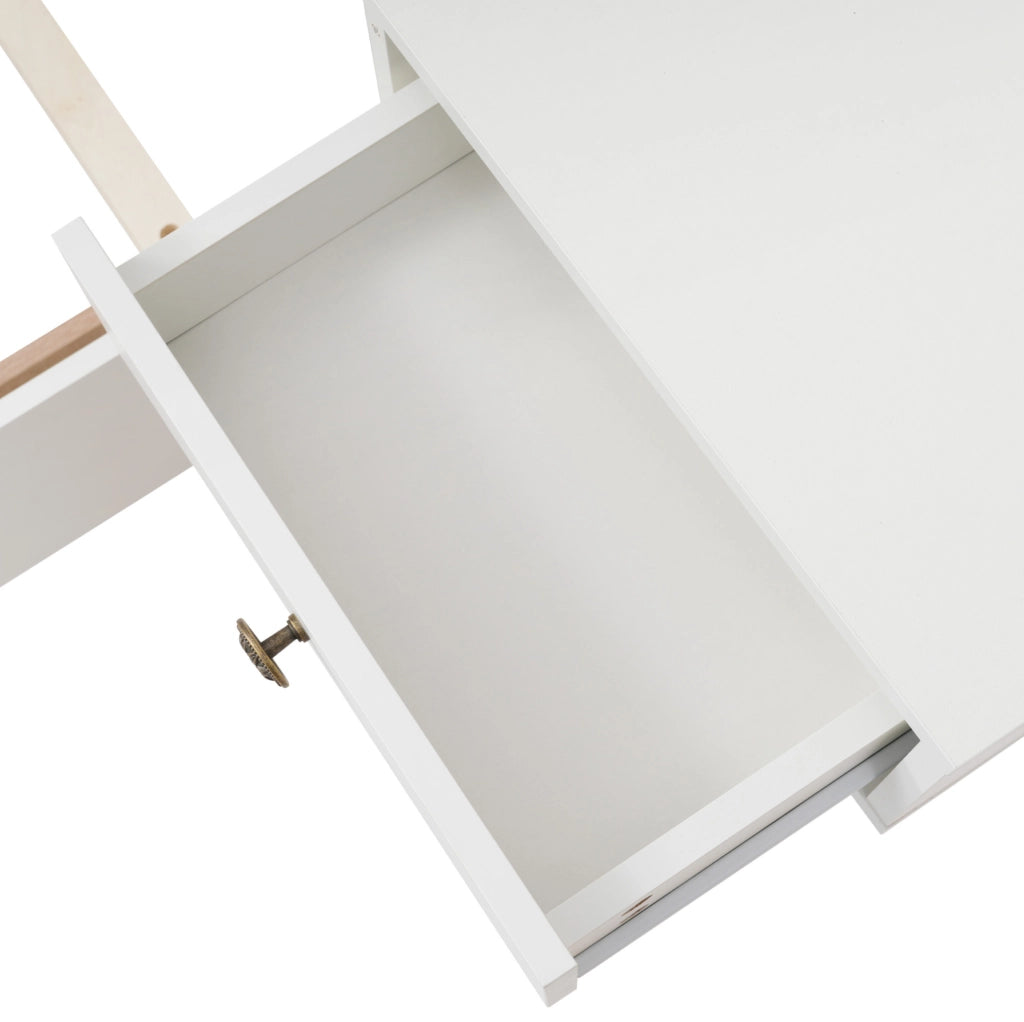 Letto matrimoniale 140x200 cm con 2 comodini LED; prese USB e USB-C; bianco e rovere sonoma