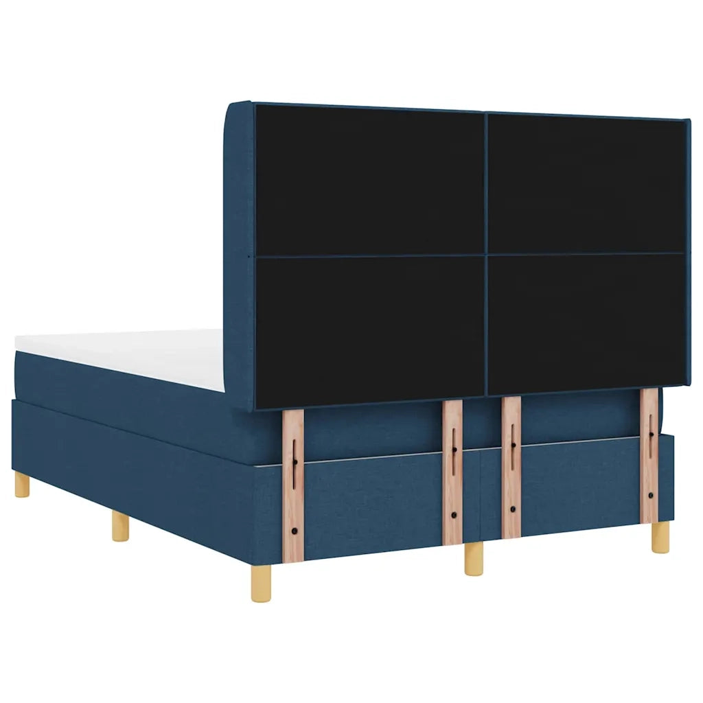 Letto a molle con strisce LED Blu 140 x 190 cm Tessuto 3343692