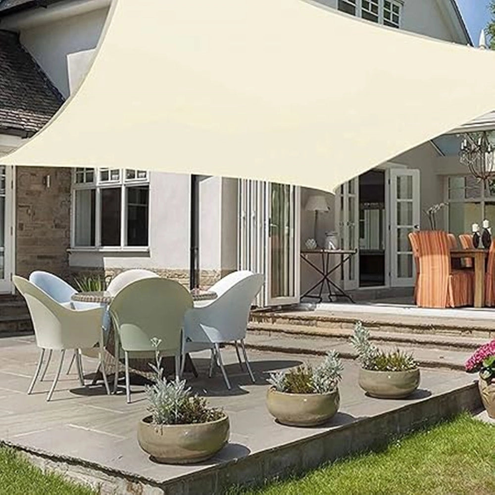 Trade Shop - Tenda Vela Ombreggiante Parasole Da Esterno Terrazze Giardino Patio Quadrata 5 X 5 Mt -