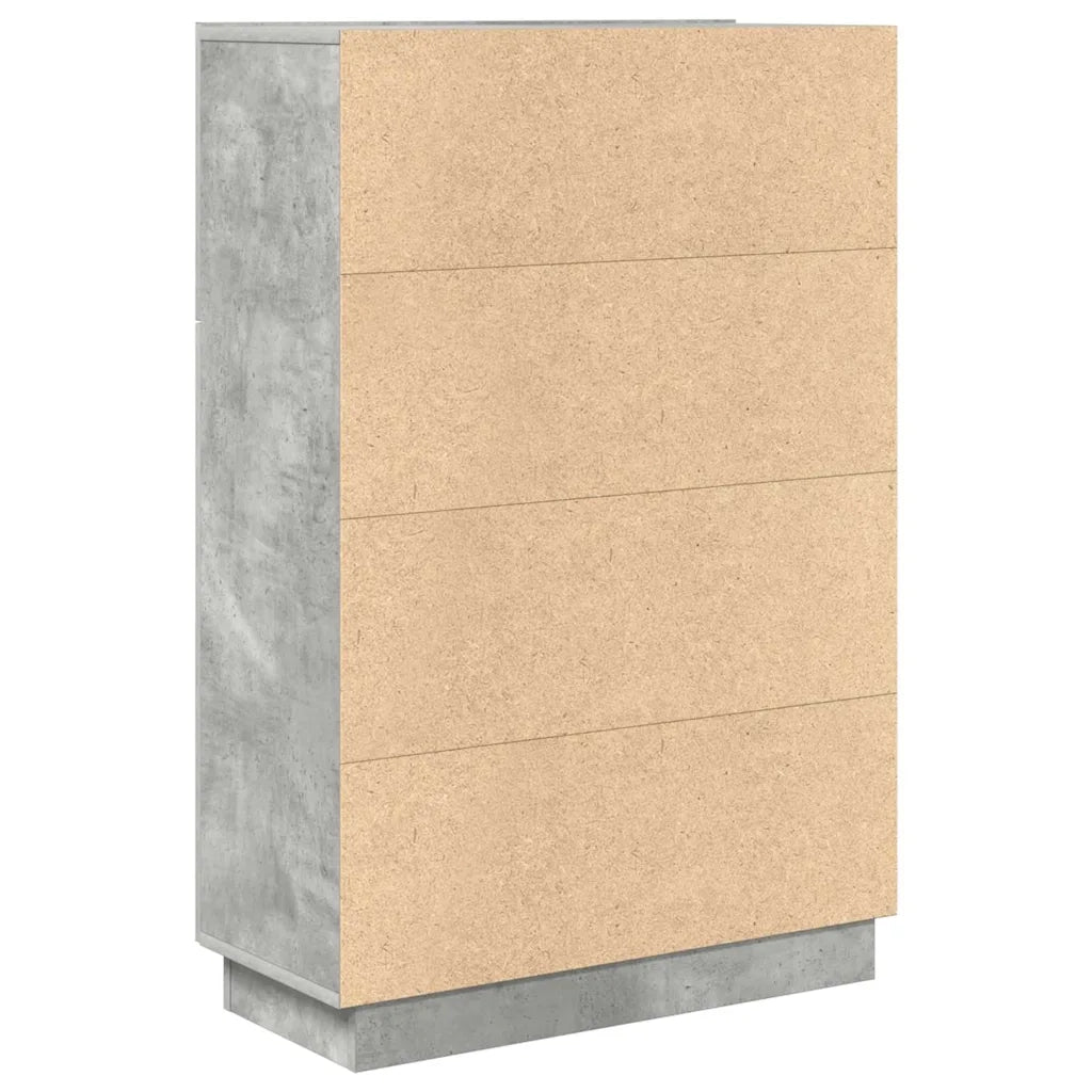 Scrivania con lo scaffale Grigio cemento 71,5 x 31,5 x 106,5 cm 869485
