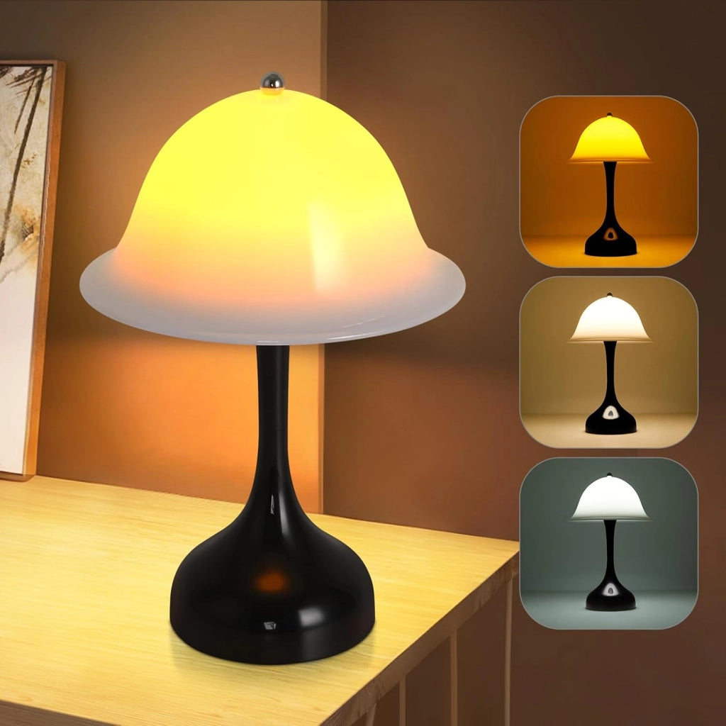 ZMH Lampada da tavolo LED nera moderna dimmerabile per camera letto soggiorno ufficio
